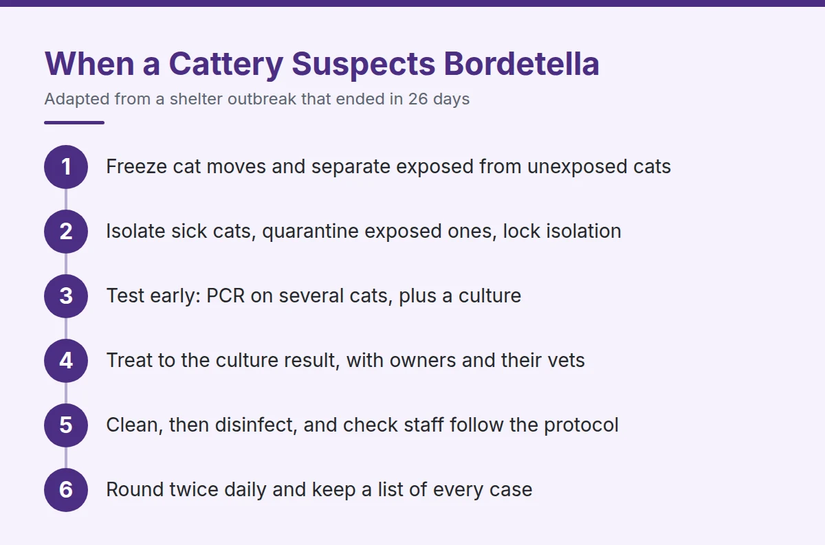 Summary card: When a Cattery Suspects Bordetella
