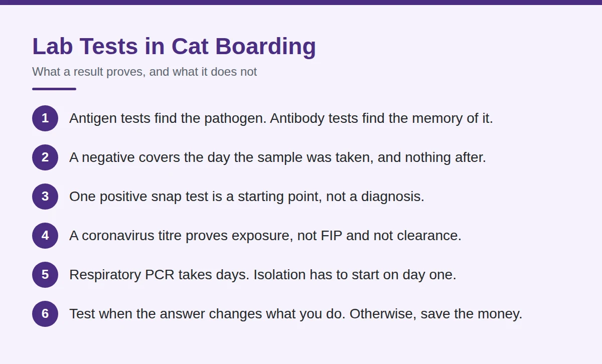 Summary card: Lab Tests in Cat Boarding