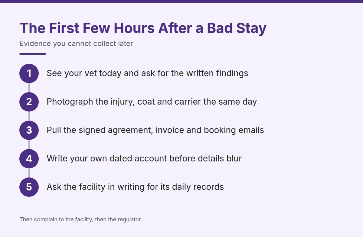 Summary card: The First Few Hours After a Bad Stay