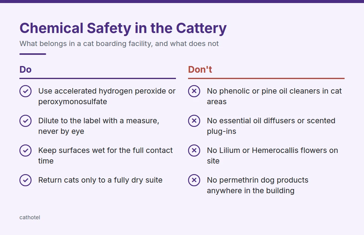 Summary card: Chemical Safety in the Cattery